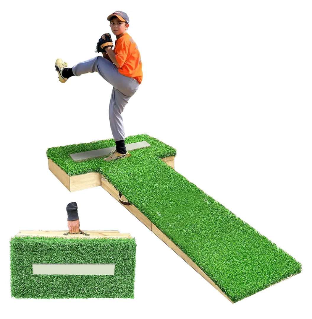 PROLEE Pitching Mound, 6.5 Inch Pitchers Mound with Antifade Turf, Pitching Mounds for Baseball, Portable Design with Easy Carrying