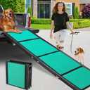 Max Length 71" & Width 20" Dog Car Ramp for Large Dogs Up to 250lbs, Foldable & Non-Slip Surface Ideal for Cars, SUVs, Trucks and Outdoor Steps, Upgraded Lighter Weight, Extra Wide Pet Stairs Ramp