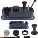 7 Pack 54mm Espresso Accessories  Tamper Station, Coffee Distributor, WDT Tool, Tamping Mat, Dosing Funnel, Brush & Puck Screen  Barista Tools Kit for Espresso Machines at Home or Cafe