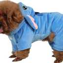 Pet Costume Dog Hoodies Pet Xmas Pajamas Outfit, Pet Coat for Small Medium Large Dogs Cats Winter Cartoon Coat for Party Halloween Christmas