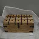 Nautical Cove Treasure Chest Wooden Box with Antique Iron Lock and Skeleton Key (Large 14.5x8x6.75) - Storage and Decor  Pirate Wooden Treasure Chest, Decorative Box with Hinged Lid,