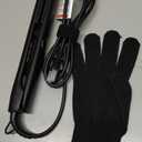 ANNLARY Hair Straightener 1 Inch Flat Iron and Curler 2 in 1, 15s Fast Heating, Professional Titanium Ceramic Ionic Dual Voltage Straighteners for All Hair Types (Black)