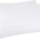 Amazon Basics 400 Thread Count Soft 100% Cotton Pillow Cases, Wrinkle Resistant, Sateen Weave, King Size, 40" x 20", Machine Washable, White, Set of 2, Pillows Not Included