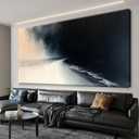 Tsomzxng Abstract Wall Art For Living Room Black And White Wall Art Print Modern Canvas Art Wall Decor Painting Print Abstract Art Pictures For Bedroom Apartment Office Ready To Hang 24" X 48"