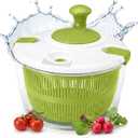 Salad Spinner-Lettuce Spinner | Best Fruit Washer with Spinner Bowl, Easy-Spin Handle, 5QT