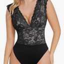 Popilush Lace Body Suits Women - Tank Top Thong Shapewear Tummy Control Going Out Tops Deep V Neck BodySuit Size M