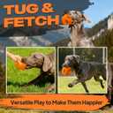 Fida Natural Rubber Dog Balls for Aggressive Chewers, Durable Dog Chew Toys for Large Dogs, Interactive Fetch & Tug of War Toys for Medium Large Breed Non-Toxic Dish Washable,4.5 * 4.5"