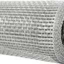 Galvanized Hardware Cloth 1/8 Inch Wire Mesh Roll Ideal for Garden Fencing, Chicken Coops, DIY Projects, and Beekeeping (16in x 10ft)