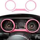 RT-TCZ for Jeep JL Dashboard Instrument Panel Gauges Trim Ring Cover for Jeep Wrangler JL JLU Gladiator JT 2018-2023 Pink Interior Accessories 3pcs