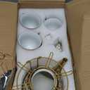 European Ceramic Tea Set for 6 People,20Pcs Porcelain Tea Set with Metal Stand,Vintage Floral Tea Cup and Saucer,Complete Gift Set with Teapot,Spoons for Wedding,Bridal Shower,Afternoon Tea (Gold)