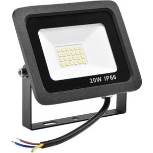 20W LED Flood Lights Outdoor, IP66 Waterproof Security Lights Fixture, 6500K Hardwired Wall Lamp, 1400Lm Ultra Thin Work Light, 120 Beam Angle LED Exterior Floodlight for Garden Yard Patio (Cold White)