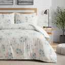 Lucky Brand Clarie Floral Comforter Set - King Size - 3 Piece Luxurious Bedding Ensemble