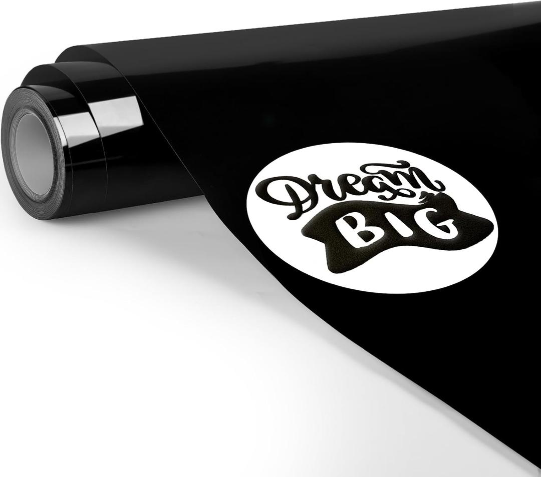 TransWonder Black Puff-Vinyl-Heat-Transfer 3D Puff Vinyl Puff Heat Transfer Vinyl - 12x20ft