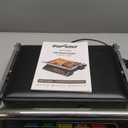 Sunvivi Indoor Grill & Griddle with Preset Menu, 1600W Electric Panini Press Sandwich Maker, Removable Nonstick Plates, Locking Lid, Double-sided Grill with 180 Flat Opening, Stainless Steel, Black