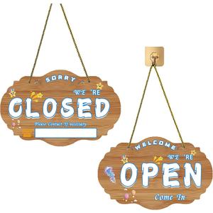 Double-Sided Waterproof Privacy Door Sign - Reversible Hanging Decor for Hotels, Offices & Clinics, Do Not Disturb/Please Use Other Door Indicator, 30 * 19CM-Open-Closed（Contact Number）