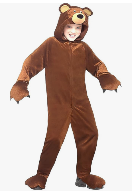 Kids Onesie Pajama Costume, Plush Animal Sleepwear for Boys Girls, Perfect for Halloween Cosplay & Christmas Outfit M