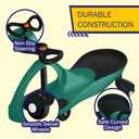 Wiggle Car Ride On Toy - No Batteries, Gears or Pedals - Twist, Swivel, Go - Outdoor Ride Ons for Kids 3 Years and Up by Lil' Rider (Green)