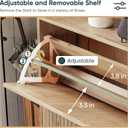 Shoe Cabinet Storage for Entryway with 2 Flip Drawers, Narrow Shoe Cabinet for Entryway, Hidden Slim Shoe Organizer Rack Cabinet (Natural, 23.6" W)