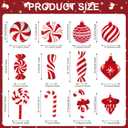 24 Pcs Christmas Candy Cane Hanging Swirl Decorations - Red and White Lollipop Peppermint Ceiling Hanging Swirls Streamers Ornaments for Candy Land Home Winter Holiday Xmas Christmas Party Decor