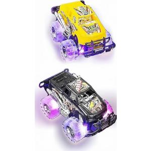 Light-Up Monster Truck Toys (2-Pack)  Push-&-Go Cars with Glowing Wheels  Birthday Gift for Toddlers, Boys & Girls Ages 3+  Durable Friction-Powered Trucks  Batteries Included