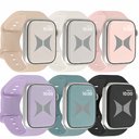 Smart Watch Soft Silicone Band 6-Pack, Small, Waterproof, New Buckle Design, 38/40/41mm, Compatible with Apple Watch, For Women/Men, Black/Pink Sand/Stone/Gray/Cactus/Dark Cherry 