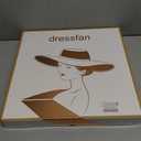 dressfan Church Fascinator Derby Hats for Women,20s 50s Linen Vintage Derby Hat for Church/Wedding/Cocktail/Tea Party