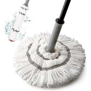 KeFanta Self-Wringing Twist Mops for Floor Cleaning, Microfiber Floor mop with 57 " Long Handle, Cotton Wet Mop for Hardwood Tile Kitchen Bathroom Patio Garage Commercial Household