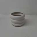 SQOWL Ceramic Planter Pot - 10 Inch Plant Pot with Drainage Hole Large Planter for Indoor Plants Outdoor Flower Pot Decorative Plant Pot for Garden Bathroom Decor White