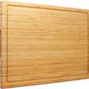 Extra Large XXXL Bamboo Cutting Board 24 x16 Inch, Largest Wooden Butcher Block for Turkey, Meat, Vegetables, BBQ, Over the Sink Chopping Board with Handle and Juice Groove, Thickness 1.25"