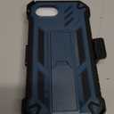 FNTCASE for iPhone 17e Phone Case: for iPhone 16e Casee Military Grade Rugged Case with Kickstand & Holster | Shockproof TPU Protection Bumper Matte Textured Design | Heavy Duty Protector Blue