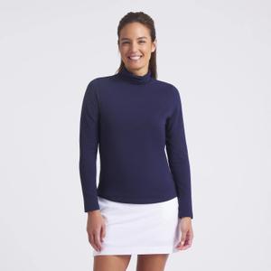 pumagolf Women's Charlotte Modalon Ls Top (Large, Deep Navy)