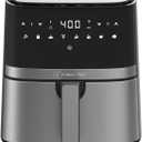5.8-Quart Electric Air Fryer, Adjustable Temperature, Touch Panel Control, One-Touch Cook Functions, and 360 Rapid Cooking, 1350 Watt Power