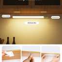 Under Cabinet Lighting 8 Inch 6-Pack, Rechargeable Motion Sensor Light Indoor, Dimmable Closet Lights 3 Color Temps, Wireless Under Counter Lights for Kitchen, Stairs