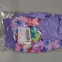 Girls Swimsuit Colorful Short Sleeve Bathing Suits UPF 50+ Rash Guard Set Two Piece Summer Swimwear (Purple)