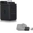 JJC 3.5mm Audio Mic Adapter for DJI Osmo Action 5 Pro & Action 4, External Microphone Converter with Type-C Charging and 3.5mm Interface for Audio Recording