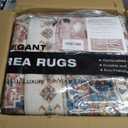 zesthome 9x12 Area Rugs,Stain Resistant Washable Rug,Ultra-Thin Rugs for Living Room,Bedroom,Non-Slip Backing Home Decor Large Area Rug (Navy Blue/Red,9'x12')