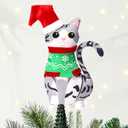 Cat Christmas Tree Topper American Shorthair mas Tree Ornament Christmas Party Holiday Home Decorations Supplies Cat Lovers Gift
