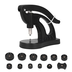 Watch Repair Tool Kit with Case Closer, Battery Replacement Tool, Back Press, 12 Dies, ABS Material, Black