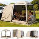 VEVOR SUV Tailgate Tent, 6 x 6 ft Pop-Up Screen House Canopy for 4-6 Person, Portable Screened Shelter with Carry Bag, for Car Camping, Backyard, Patio, Outdoor Activities