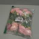 Geosar 8 Bundles Artificial Peonies Flowers Fake Silk Peony Bouquet Faux Peonies Flowers Bulk for Decoration Vase Floral Arrangements Wedding Party Table (Russet Red,Light Pink)