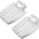 Universal Metal Wheelchair Footrest, Heavy Duty, Anti-Slip, Rising Design, Silver, 20x14.5cm