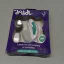 doddl Toddler Utensils, Ergonomic Fork Spoon and Knife Set for Self Feeding, Stainless Steel Silverware for 13 Year Olds, BPA Free, Dishwasher Safe (Aqua)