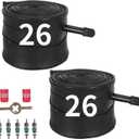 20/26/27.52.50/3.00 Inner Tube,Fat Tire Tubes with 32mm Schrader Valve for Electric Mountain Road Capable Bicycle,Heavy Duty Bike Tube Compatible with 20/26/27.52.50/2.60/2.70/2.80/3.00 (2 Pcs)