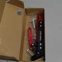 Motorcycle Kickstand, Height Adjustable Foot Side Support Parking Kickstand, Aluminum Alloy Tripod Holder Foot Side Support Stand Modified, Universal for Scooter Motorbike Motocross (Red) (1 PC)