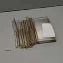 EHWINE 12 Pack Acrylic Sign Holder 4 x 6, Double Sided Gold Picture Frame Stand up Table Top Sign Holders, Clear Display Stand Menu Flyer Holder for Wedding Party