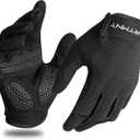 Full Fingers Workout Gloves for Women & Men - Gym Gloves with Extra Grip Foam Padding & Anti-Slip for Fitness, Training & Cycling, Large