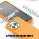 elago Compatible with iPhone 15 Pro Case, Liquid Silicone Case, Full Body Protective Cover, Shockproof, Slim Phone Case, Anti-Scratch Soft Microfiber Lining, 6.1 inch (Orange)
