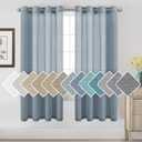 H.VERSAILTEX Linen Semi Sheer Curtains 72 inch Length Energy Saving Easy Care Privacy Protection Nickel Grommet Window Panels/Drapes for Nursery Room/Living Room (Set of 2, Denim)