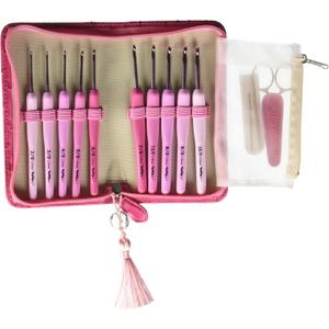 Tulip Etimo Rose Crochet Hook Set, multicolor, 2, 2.5, 3.0, 3.5, 4.0, 4.5, 5.0, 5.5, 6.0 millimeters