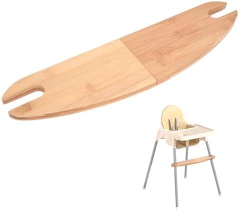 High Chair Foot Rest, High Chair Accessories, Highchair Footrest for IKEA Antilop, Bamboo Wooden Footrest Height can be Adjusted at Will, and The Pedal can be Disassembled